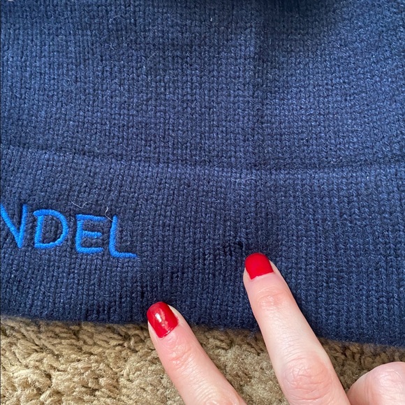 Henri Bendel Cashmere Monster Eye Beanie Blue Pom Pom Beanie Hat main image 15